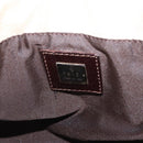 FENDI Zucca Canvas Shoulder Bag Ivory Silver Auth 161007-20