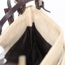 FENDI Zucca Canvas Shoulder Bag Ivory Silver Auth 161007-22