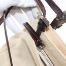 FENDI Zucca Canvas Shoulder Bag Ivory Silver Auth 161007-10
