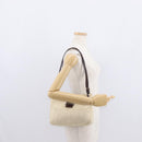 FENDI Zucca Canvas Shoulder Bag Ivory Silver Auth 161007-25