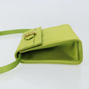 Salvatore Ferragamo Shoulder Bag Satin Green Auth 161011-4