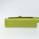 Salvatore Ferragamo Shoulder Bag Satin Green Auth 161011-5
