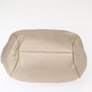 Salvatore Ferragamo Gancini Handtasche Leder Champagner Gold Silber Auth 161013-5