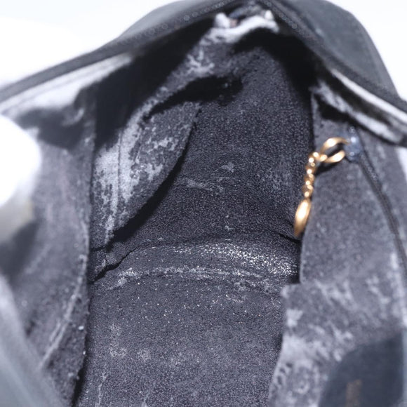 GUCCI Bamboo Hand Bag Suede 2way Black Gold 000 3444 0294 Auth 161026