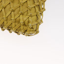 CHANEL Shoulder Bag Leather Yellow Gold CC Auth 161027V-17