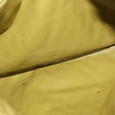 CHANEL Shoulder Bag Leather Yellow Gold CC Auth 161027V-9