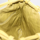 CHANEL Shoulder Bag Leather Yellow Gold CC Auth 161027V-20