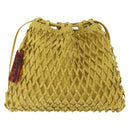 CHANEL Shoulder Bag Leather Yellow Gold CC Auth 161027V-13