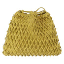 CHANEL Shoulder Bag Leather Yellow Gold CC Auth 161027V-2
