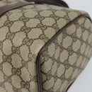 GUCCI GG Supreme Web Sherry Line Hand Bag PVC Beige Gold 24 012 3842 Auth 161028-15