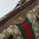 GUCCI GG Supreme Web Sherry Line Hand Bag PVC Beige Gold 24 012 3842 Auth 161028-17