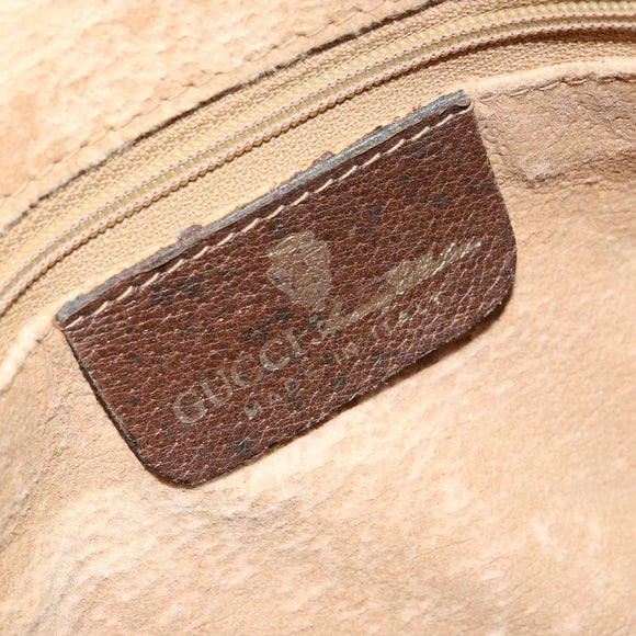 GUCCI GG Supreme Web Sherry Line Hand Bag PVC Beige Gold 24 012 3842 Auth 161028