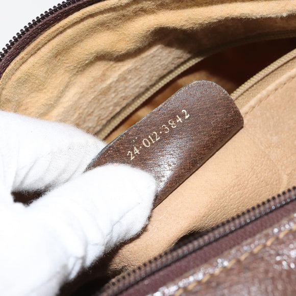 GUCCI GG Supreme Web Sherry Line Hand Bag PVC Beige Gold 24 012 3842 Auth 161028
