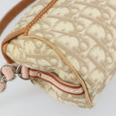 Christian Dior Trotter Canvas Romantic Bag PVC Beige Silver Auth 161033V-16