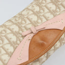 Christian Dior Trotter Canvas Romantic Bag PVC Beige Silver Auth 161033V-17