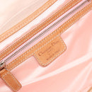 Christian Dior Trotter Canvas Romantic Bag PVC Beige Silver Auth 161033V-18