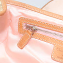 Christian Dior Trotter Canvas Romantic Bag PVC Beige Silver Auth 161033V-21