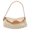 Christian Dior Trotter Canvas Romantic Bag PVC Beige Silver Auth 161033V-13