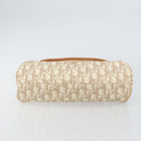 Christian Dior Trotter Canvas Romantic Bag PVC Beige Silver Auth 161033V-5