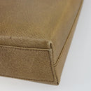 Salvatore Ferragamo Gancini Shoulder Bag Leather Beige Silver Auth 161036-12