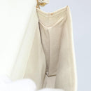 CELINE Shoulder Bag Leather White Gold Auth 161037-18