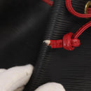 LOUIS VUITTON Epi Noe Shoulder Bag Bicolor Black Red M44017 LV Auth 161038-10