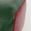 LOUIS VUITTON Epi Petit Noe Shoulder Bag Bicolor Green Red M44147 LV Auth 161040-15