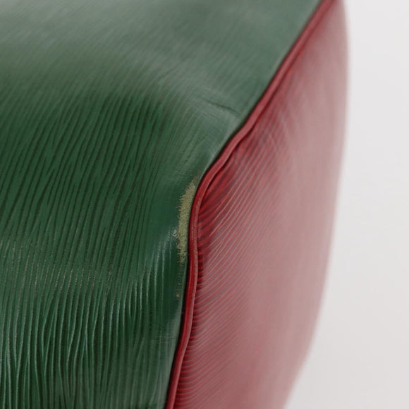 LOUIS VUITTON Epi Petit Noe Shoulder Bag Bicolor Green Red M44147 LV Auth 161040