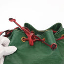LOUIS VUITTON Epi Petit Noe Shoulder Bag Bicolor Green Red M44147 LV Auth 161040-10