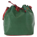 LOUIS VUITTON Epi Petit Noe Shoulder Bag Bicolor Green Red M44147 LV Auth 161040-13