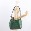LOUIS VUITTON Epi Petit Noe Shoulder Bag Bicolor Green Red M44147 LV Auth 161040-22