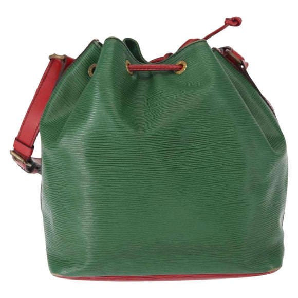 LOUIS VUITTON Epi Petit Noe Shoulder Bag Bicolor Green Red M44147 LV Auth 161040