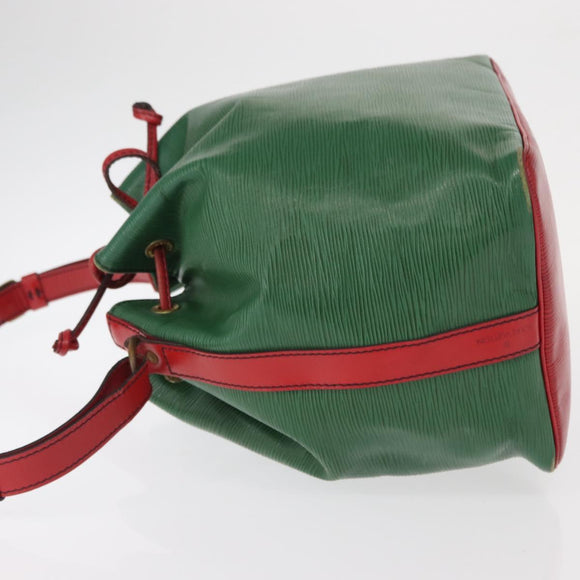 LOUIS VUITTON Epi Petit Noe Shoulder Bag Bicolor Green Red M44147 LV Auth 161040