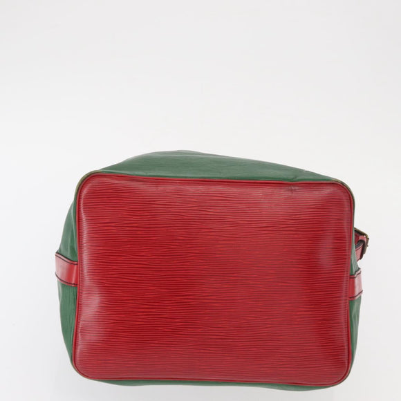 LOUIS VUITTON Epi Petit Noe Shoulder Bag Bicolor Green Red M44147 LV Auth 161040