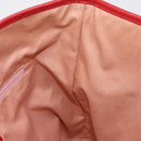 Salvatore Ferragamo Gancini Hand Bag Nylon Red Gold Auth 161041-17