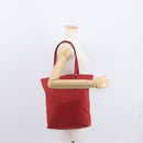 Salvatore Ferragamo Gancini Hand Bag Nylon Red Gold Auth 161041-20