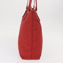 Salvatore Ferragamo Gancini Hand Bag Nylon Red Gold Auth 161041-4