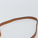 CELINE Macadam Canvas Circle Shoulder Bag PVC Leather Brown Gold Auth 161048-8