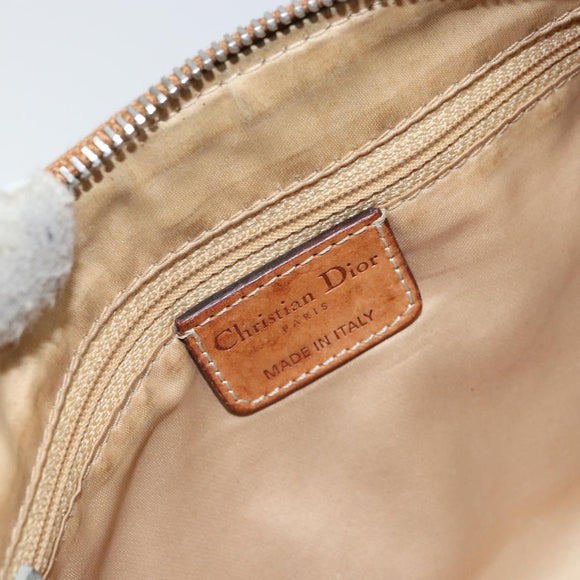 Christian Dior Trotter Romantic Shoulder Bag PVC Brown Silver Auth 161049V