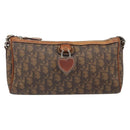 Christian Dior Trotter Romantic Shoulder Bag PVC Brown Silver Auth 161049V-2