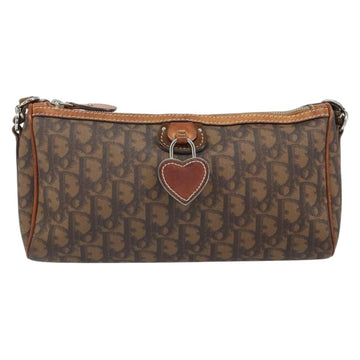 Christian Dior Trotter Romantic Shoulder Bag PVC Brown Silver Auth 161049V - 0