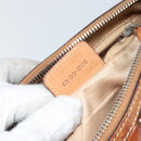 Christian Dior Trotter Romantic Shoulder Bag PVC Brown Silver Auth 161049V-22