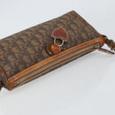 Christian Dior Trotter Romantic Shoulder Bag PVC Brown Silver Auth 161049V-6