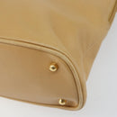 GUCCI Bamboo Hand Bag Leather 2way Beige Gold 000 3780 0290 Auth 161050-12