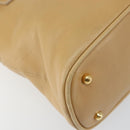 GUCCI Bamboo Hand Bag Leather 2way Beige Gold 000 3780 0290 Auth 161050-13