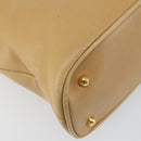 GUCCI Bamboo Hand Bag Leather 2way Beige Gold 000 3780 0290 Auth 161050-15