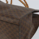 CELINE Macadam Canvas Hand Bag PVC Leather Brown Gold Auth 161051-9