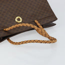 CELINE Macadam Canvas Hand Bag PVC Leather Brown Gold Auth 161051-7