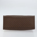 CELINE Macadam Canvas Hand Bag PVC Leather Brown Gold Auth 161051-5