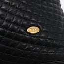 BALLY Chain Shoulder Bag Leather Navy Gold Auth 161052-15